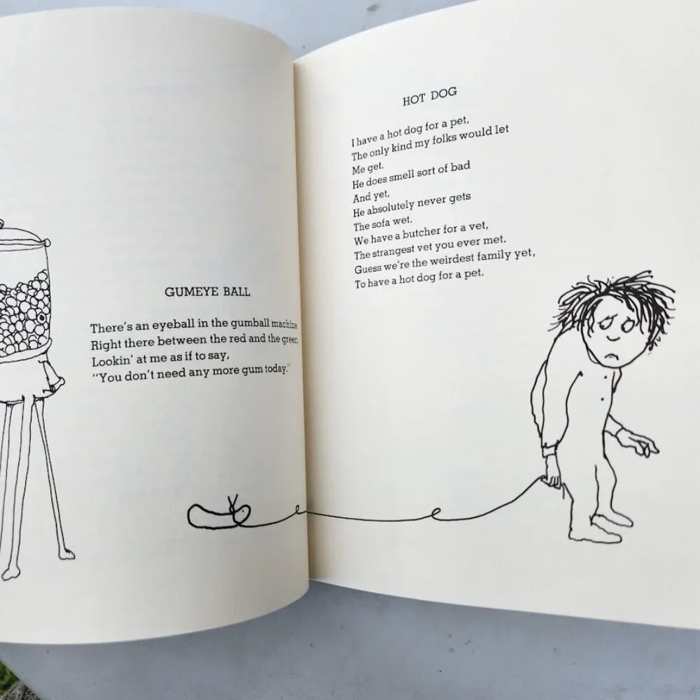A Light in the Attic Shel Silverstien Poem Book Hardcover w/ Dust Cover Vintage